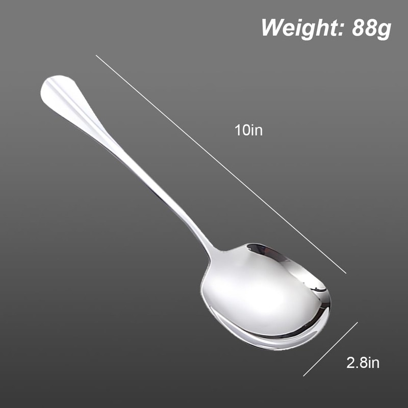 2 Pcs Stainless Steel Large Buffet Serving Spoons Stainless Steel