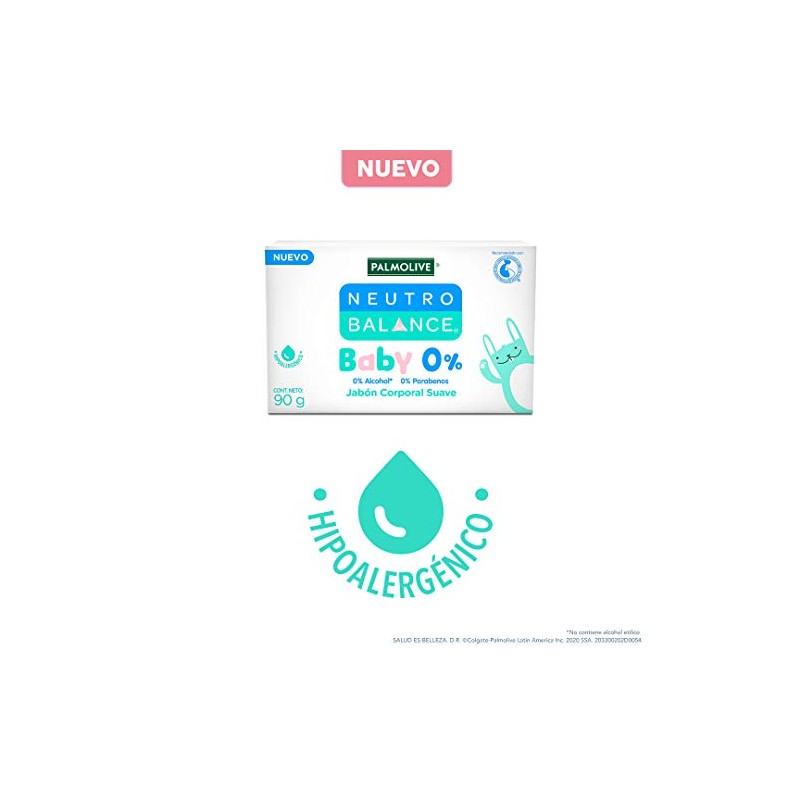 Neutro Balance Baby, Jabón en barra para bebé, 0% 90gr