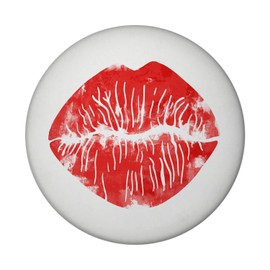 Kiss Mouth Magnet Round Beautiful Magnet Round for the Fridge for Attaching Photos, Postcards or Household Plans