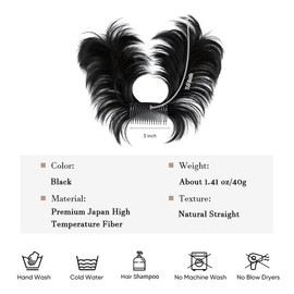 XFSRG Hair Accessories Bun Hair Brush Insert Curly Wavy Hair Scrunchie 7.8 Inch Clip Synthetic Messy Bun Hair Scrunchies Hair Bun Hair Pieces for Women (Black)