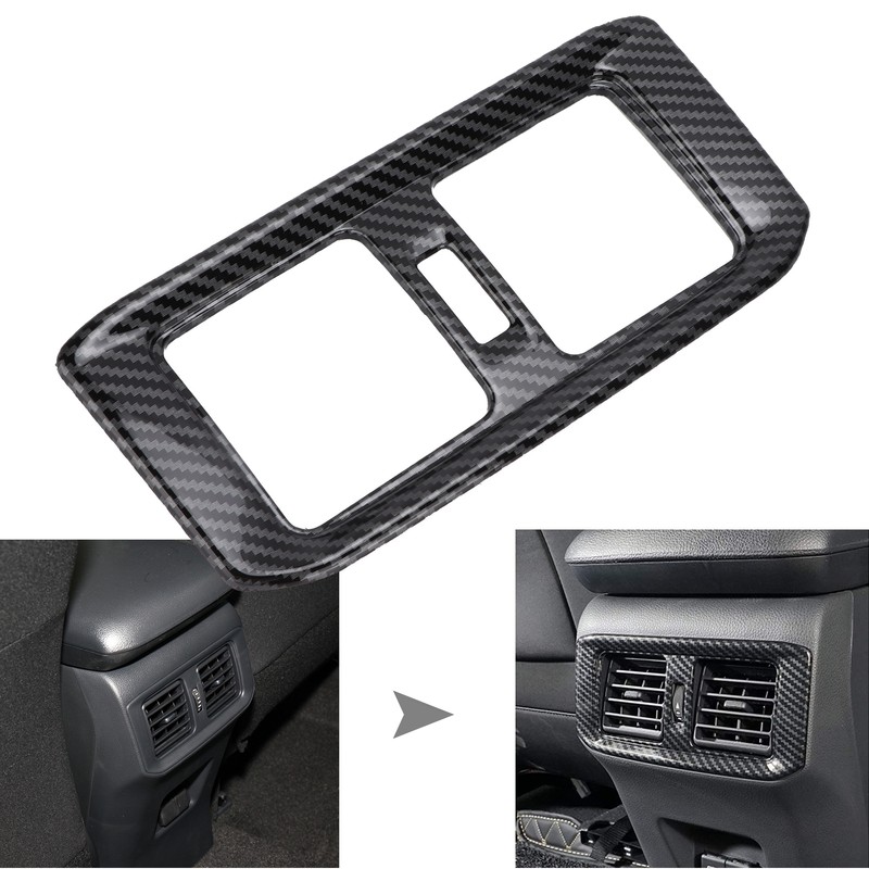 Rear Air Conditoner Outlet Vent Cover Panel Trim Carbon Fiber