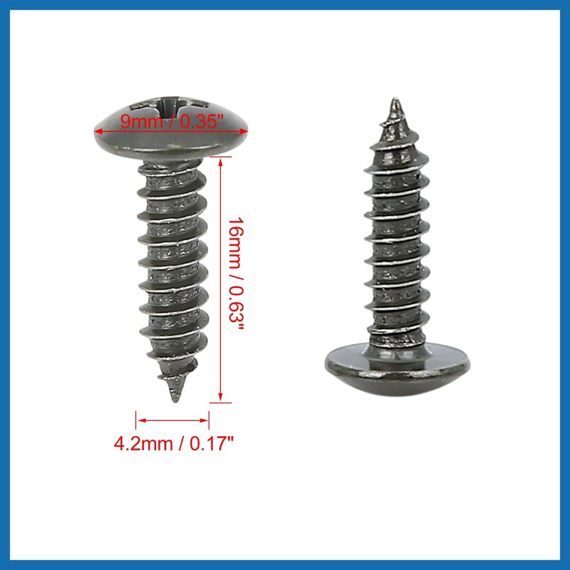 A ABSOPRO 50 Sets 4.2x16mm U Clip Screw Assortment Car