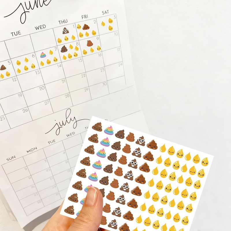 1150 Pieces Poop Pee Stickers for Potty Training, Poop Pee