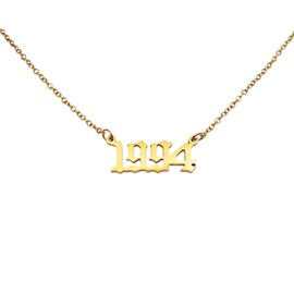 Zotair Year necklaces made from Tarnish free stainless steel 1980-2015 (1994 Gold)