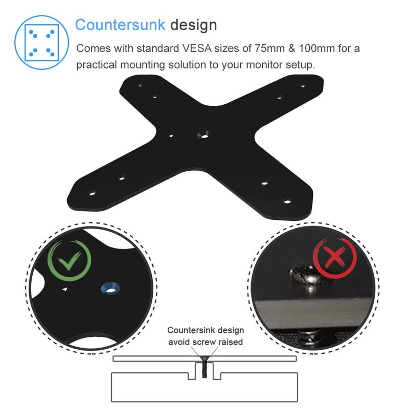 IFCASE Quick Attach VESA Adapter Plate Bracket for Sceptre C25