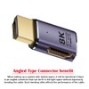 cablecc Adaptador de extensión HDMI macho a HDMI 2.1 hembra,