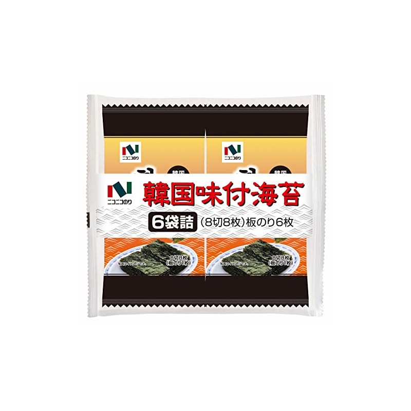 Nico Nico Seaweed, Korean Flavored Nori, 6 Bags