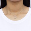 Philip Jones Pave Initial Necklace Letter U Created with Zircondia®