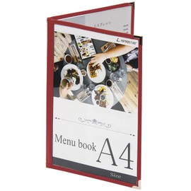 Menu Book 4 Pages (2 Sheets 4 Sides) A4 Size PRO-MA4-4 (Brown) Menu Book Menu List File
