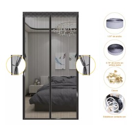 MARZSEFLO Cortina Magnética De Malla Mosquitero Para Puerta-mosquitero