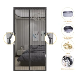 MARZSEFLO Cortina Magnética De Malla Mosquitero Para Puerta-mosquitero