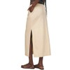 IDEALSANXUN Womens Cotton Linen Skirts Trendy Elastic Waist Drawstring Long