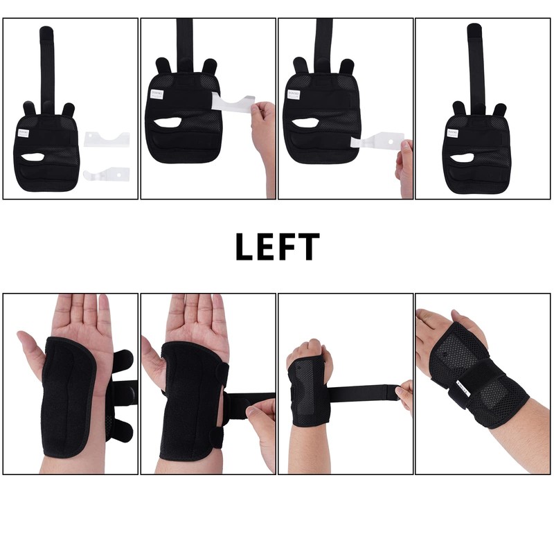 TOVIKI Wrist Support with 2 Metal Splint Wrist Bandage for