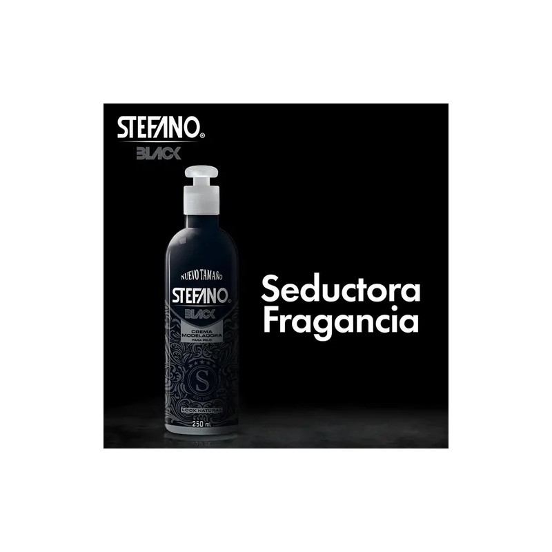 Crema Para Peinar Stefano Black Look Natural 250 Ml