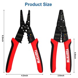 YsDiYxYw Wire Stripper, 3rd Generation Wire CrimpingTool, 8IN Professional Wire Strippers Cutter for Stripping, Cutting, Sharpening, Cable Cutting from 10-22 AWG
