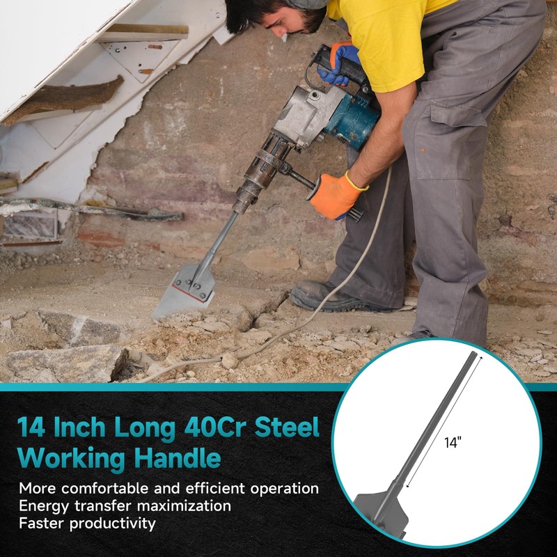 YOSIGHT SDS-Max Shank 6 Inch Floor Scraper Chisel Bit -