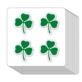 Green Shamrock Clover Stickers 1in for Scrapbooking, Arts, Craft, Calendars St. Patrick’s Day 80-Pack