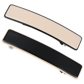 XUKZIMA 2 Pcs Large Elegant Hair Barrettes for Women Girls Hair Barrettes Women's Hair Accessories Rectangular Design Automatic Clips in 2 Colors for Thick Hair