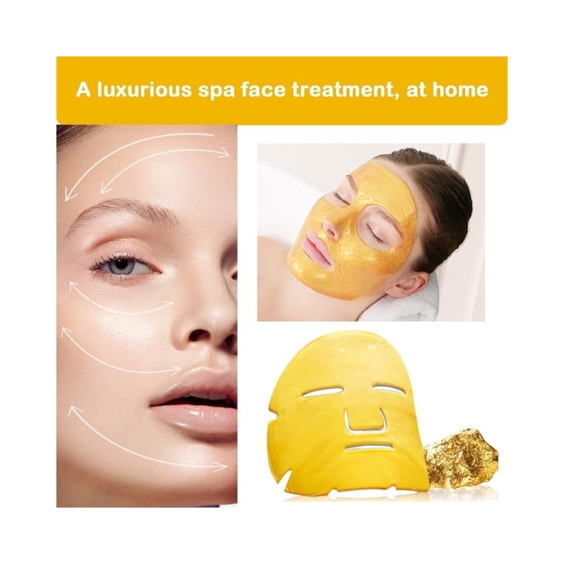 Huaxia 24K Gold Rejuvenating Hydro Collagen Facial Mask for Skin