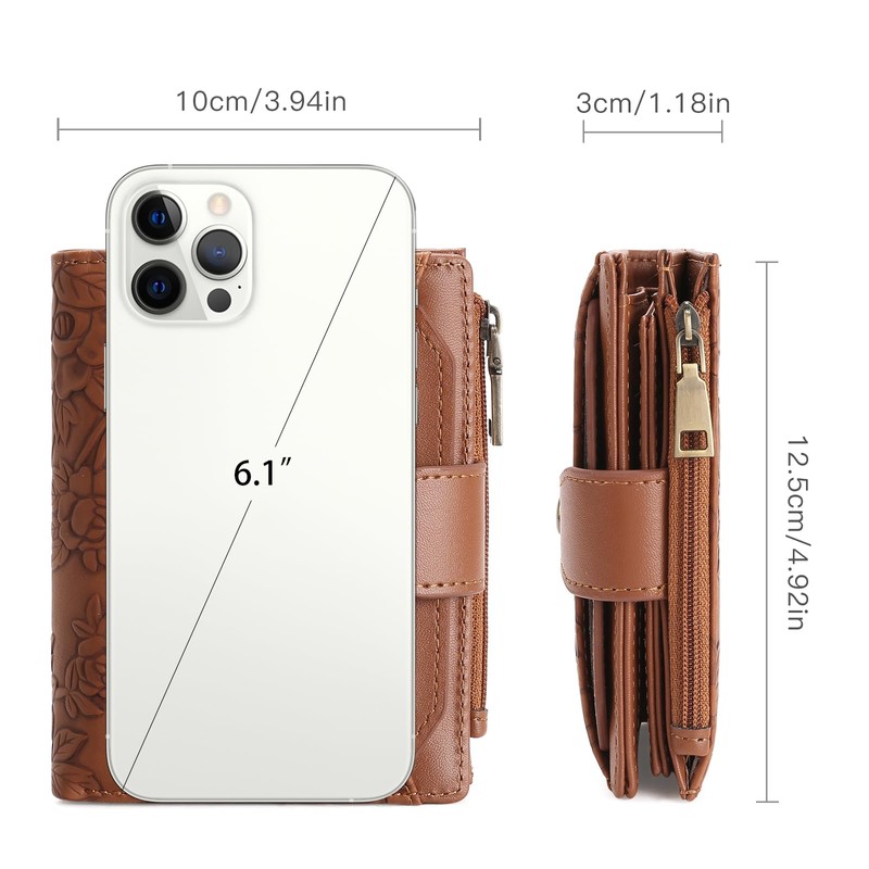 GAEKEAO Wallet for Women RFID Blocking Vegan Leather Bifold Card
