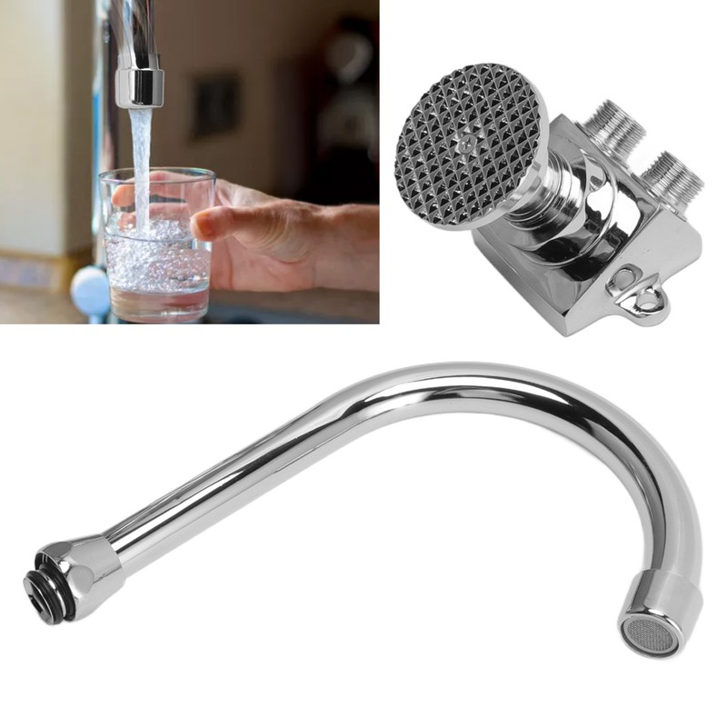 Foot Pedal Basin Faucet Kitchen Sink Foot Tap Floor Mounted