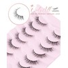 Onlyall Natural Lashes Wispy Lashes Natural Look 7 Pairs D1