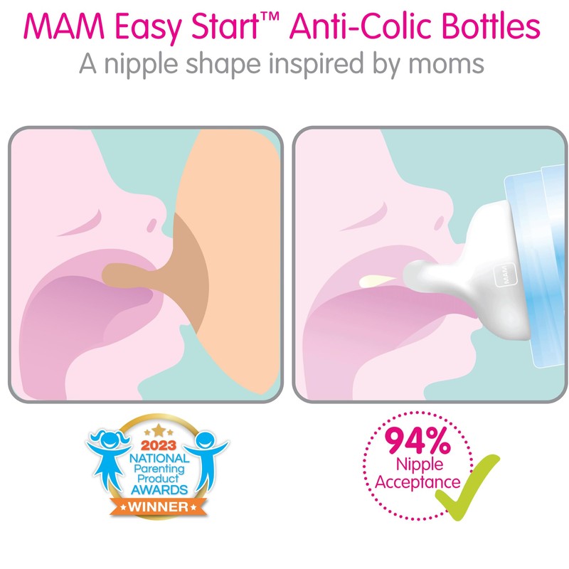 MAM Easy Start - Botella anticólico mate de 265 ml