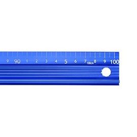 HARFINGTON Metal Regla 100cm Métrica Regla Medida Aluminio Aleación Antideslizante Protección Regla Recta Cortar Regla Medición Herramienta con Colgan