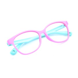 JUSLINK Kids Blue light Blocking Glasses for Girls and Boys Age 3-10 (Pink+Green)