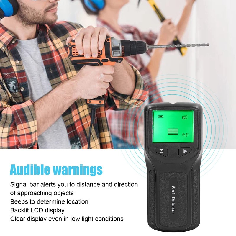 Stud Finder Wall Scanner Sensor 5 in 1 HD LCD