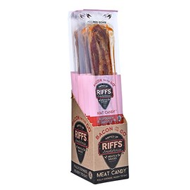 Bacon On The Go by Riffs Smokehouse - Raspberry Chipotle - Pack of 12 Individually Sealed Strips of Bacon