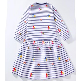 Frogwill Girls Rainbow Sweatshirt Dress Striped Jersey Long Sleeve Outfit 4t, Striped