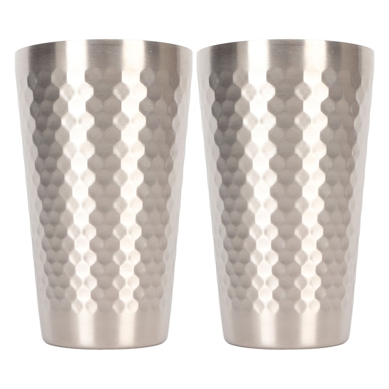 2pcs Stainless Steel Beer Cup 450ML Double Wall Air Insulation