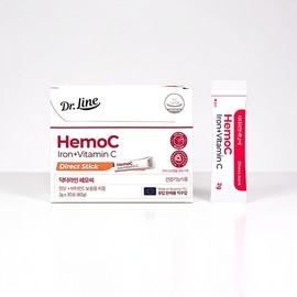 Doctor Line Hemoc Direct 2g x 30 packets iron supplement for the whole family, children, women, pregnant women / 닥터라인 헤모씨 다이렉트 2g x 30포 철분제 온가족 어린이 여성 임산부