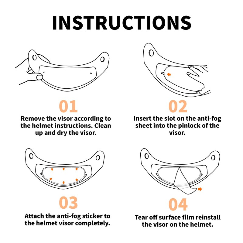 JQF Gear Motorcycle Helmet Visor for Challenger FF327 Helmet Visor