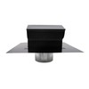 RDP Rooftop Exhaust Vent Cap with Damper and Bottom Extension