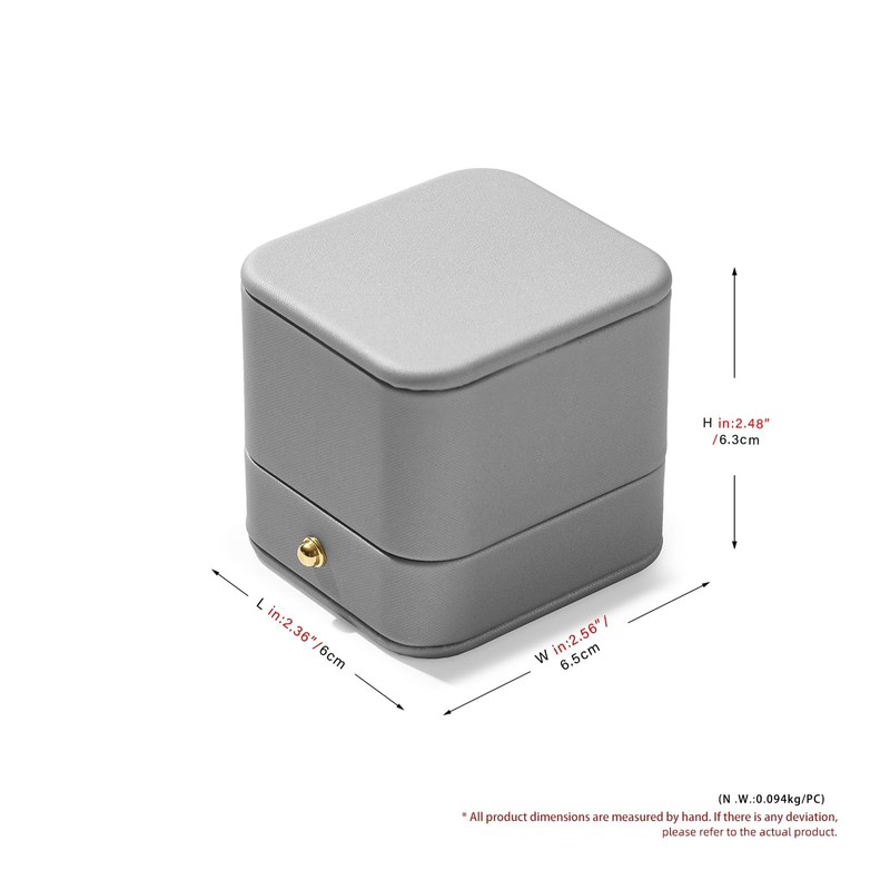 Oirlv H17901 Ring Case, 1 Piece, PU Leather, Portable, Mini,