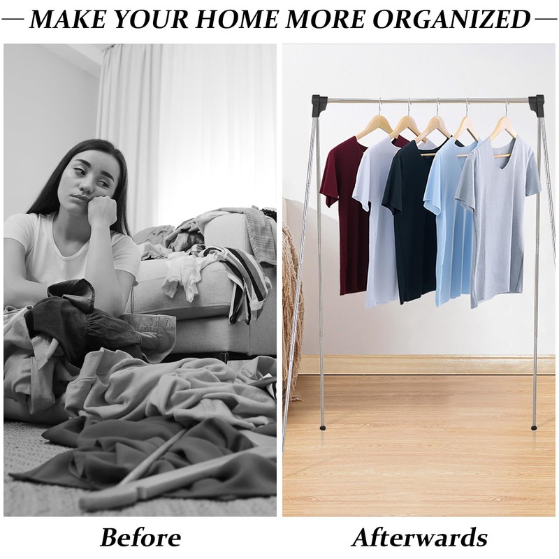Hengrongshen Portable Clothes Rack, Foldable, Extendable Clothes Rail, Retractable, Travel