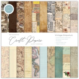 Craft Consortium Double-Sided Paper Pad 12"X12" 30/Pkg-Vintage Emporium, 20 Designs