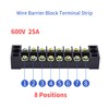 Skweawert 2 PCS 8 Positions Dual Rows 600V 25A Screw