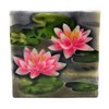 Kubla Crafts Pink Lotus Flowers Capiz Shell Keepsake Box by