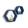 Hexagon Shelves Honeycomb Shelves Set of 2 - Pine Wood