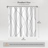 Punkray Grey and White Striped Polyester Shower Curtain for Bathroom