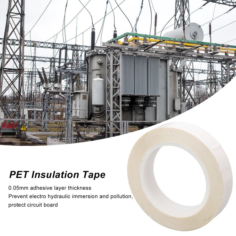 5PCS 0.05mm PET Insulation Adhesive Tape White Heat Resistant Tapes