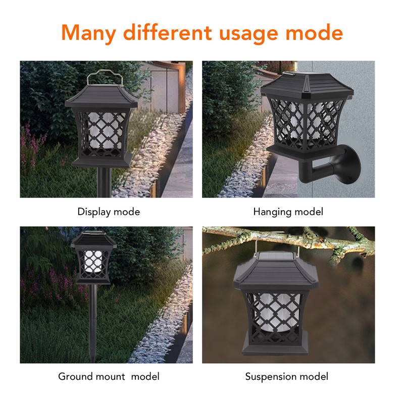 Solar Flame LED Lights Simulation Flickering Flame Grid Shape for