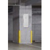 White Surface-Mounted Fire Extinguisher Cabinet with Pull-Panel for 10 lb.