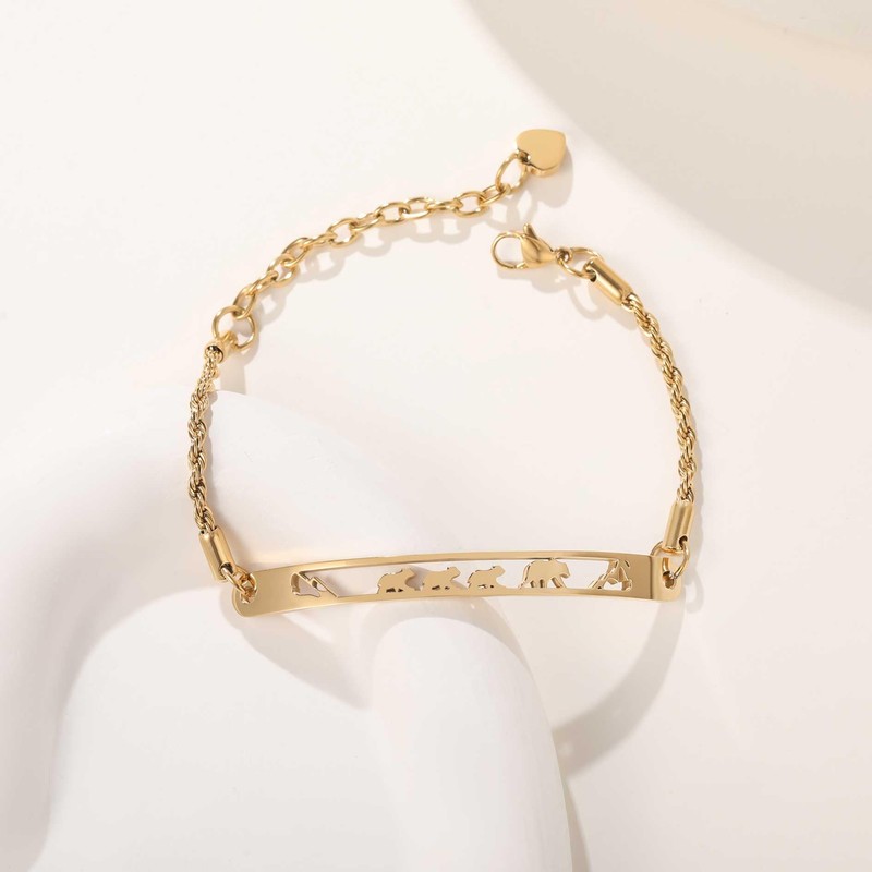 cuffsecret Adjustable Mama Bear Bracelet, Mother Day Gift Bracelet for
