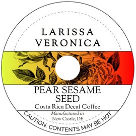 Pear Sesame Seed Costa Rica Decaf Coffee (Single Serve K-Cup Pods) (Gourmet, Naturally Flavored, Whole Coffee Beans) (12 pods, ZIN: 577568) - 3 Pack
