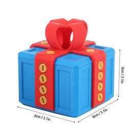 Annoying Present Box with Screws, Unique Funny 3D Printed Storage Container for Toys, Holiday Decorations (Blue Red)
