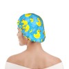 Rubber Duck Shower Cap for Women Reusable Double Layers Waterproof